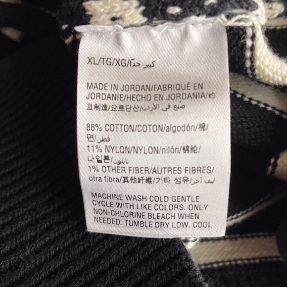 Charter Club Colorblocked Cable-Knit Sweater Black/White Size XL - D22 - Picture 9 of 9